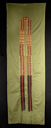 PROTO NAZCA TEXTILE SASH W/ GEOMETRIC