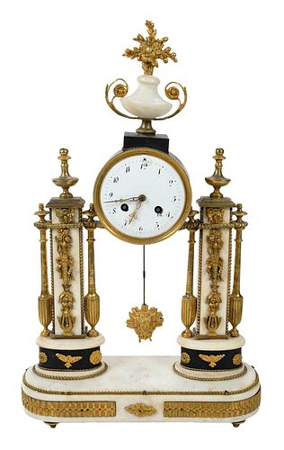 LOUIS XVI GILT BRONZE AND MARBLE 37189e