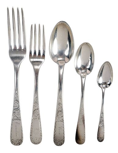 KIRK MAYFLOWER COIN SILVER FLATWARE,