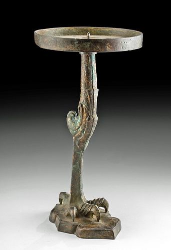 19TH C. CHINESE BRONZE CLAW FOOT