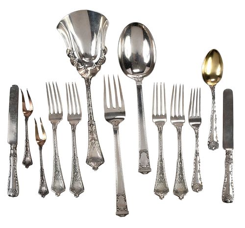 13 PIECES TIFFANY STERLING FLATWAREAmerican  371917