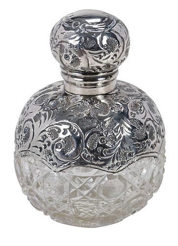 ENGLISH SILVER AND CUT GLASS PERFUME