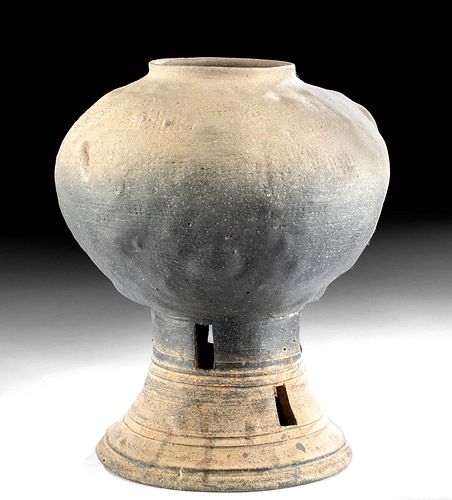 5TH C. KOREAN SILLA GREYWARE VASE