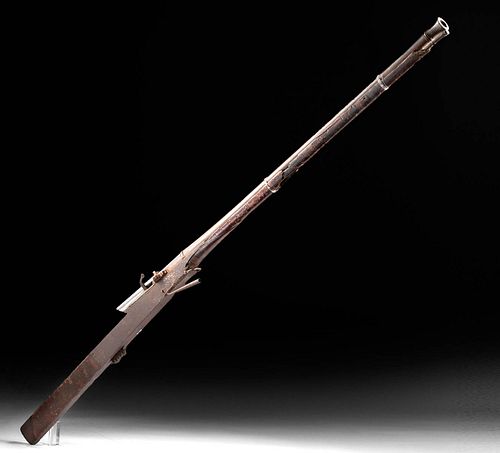 18TH C. INDIAN WOOD / IRON MATCHLOCK