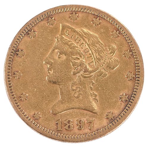 1897 $10 LIBERTY HEAD GOLD COINPhiladelphia