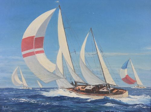 ROBERT LEWIS 73 PAINTING OF YACHT 371a2f