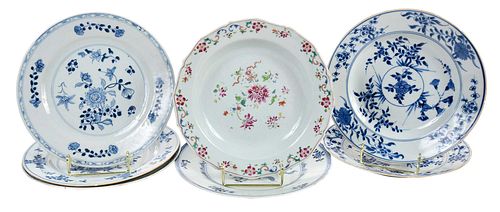 SIX CHINESE EXPORT PLATES AND ONE
