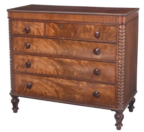 SCOTTISH WILLIAM IV FIGURED MAHOGANY 371b10