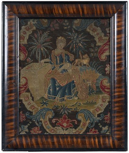 FRAMED BRITISH NEEDLEWORK PANELBritish  371b29