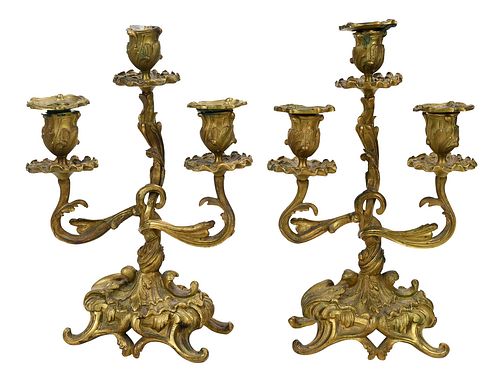 PAIR OF FRENCH ROCOCO STYLE GILT