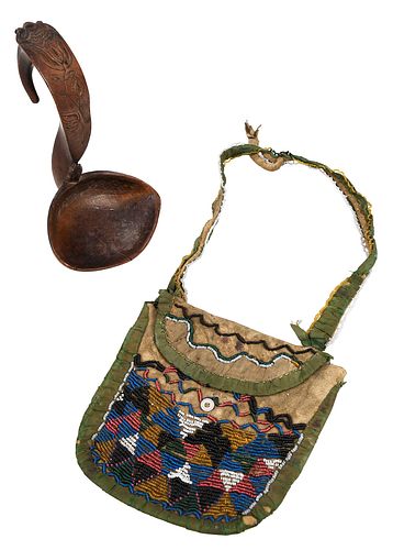 WOODLANDS BAG AND SPOONlate 19th early 371c0b