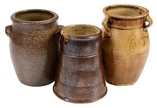 THREE MARK HEWITT POTS(Pittsboro,