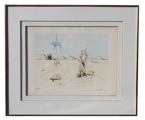 DALI, "PAYSAGE ELEPHANT" COLORED