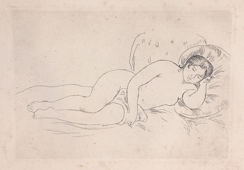 RENOIR ETCHING RECLINING NUDE Renoir 371c88