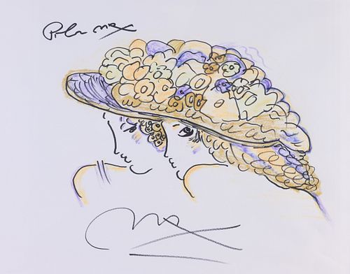 PETER MAX - MARKER ON PAPER 'PORTRAIT'Peter