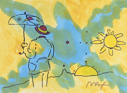 PETER MAX UMBRELLA MAN MIXED 371d10