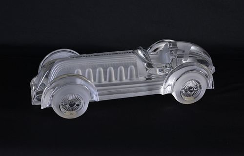 DAUM CRYSTAL "LE MANS" CAR SCULPTUREDaum