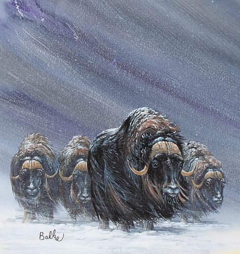 DON BALKE (B. 1933) "TUNDRA MUSKOX"Don