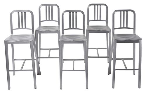 SET OF FIVE EMECO BRUSHED ALUMINUM 371daf