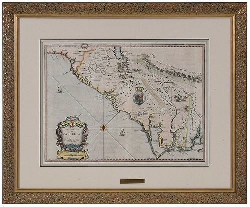 JOHN SPEED - MAP OF THE CAROLINAS,