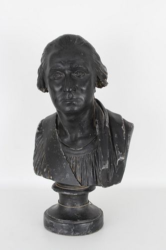 ANTIQUE PLASTER BUST OF GEORGE