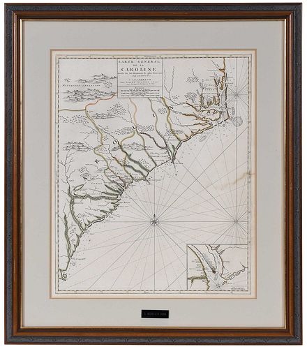 PIERRE MORTIER MAP OF THE CAROLINAS  371e1c