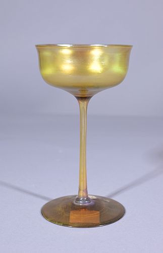 L.C. TIFFANY FAVRILE STEMMED GLASS