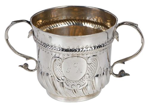 QUEEN ANNE ENGLISH SILVER TWO HANDLE 371e73