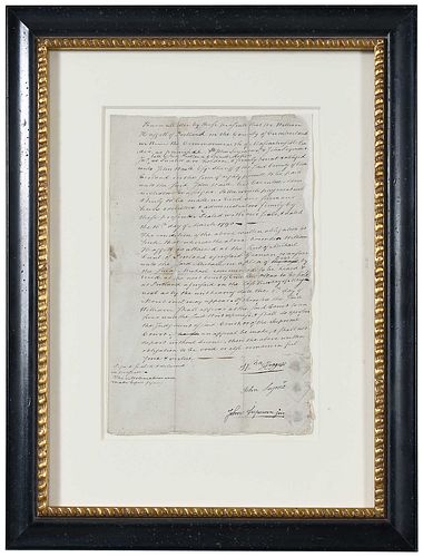 RARE DOCUMENT SIGNED BY CABINETMAKERS 371e89