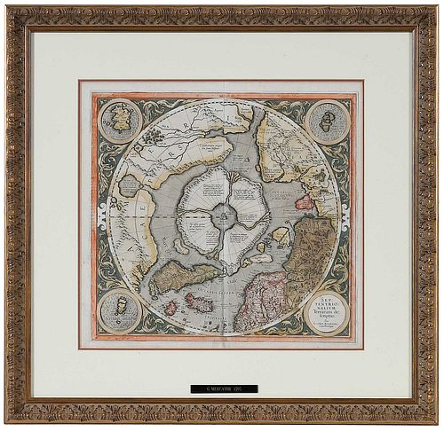 GERARD MERCATOR - MAP OF THE ARCTIC,