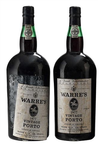 TWO 1977 WARRE'S VINTAGE PORTO