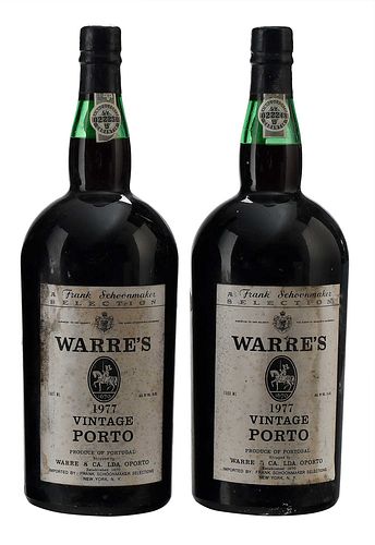 TWO 1977 WARRE S VINTAGE PORTO 371fd4