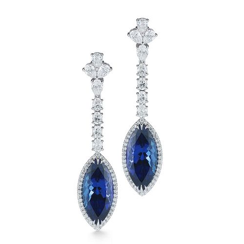 MARQUIS TANZANITE EARRINGMARQUIS