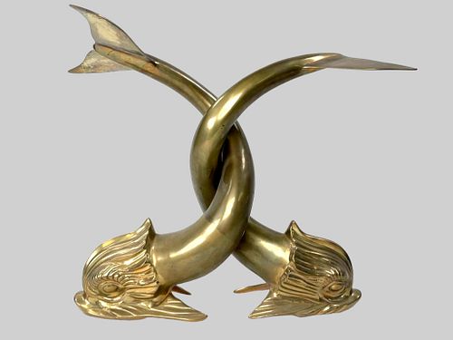 PAIR OF 1970 BRASS COW FISHPair 3720cf