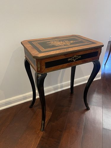 LOVELY FRENCH INLAID TILT TABLE 3720fa