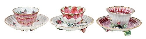 THREE CHINESE EXPORT PORCELAIN FLORAL