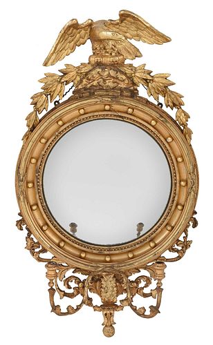 CLASSICAL GILTWOOD GIRANDOLE MIRRORearly 3721cf