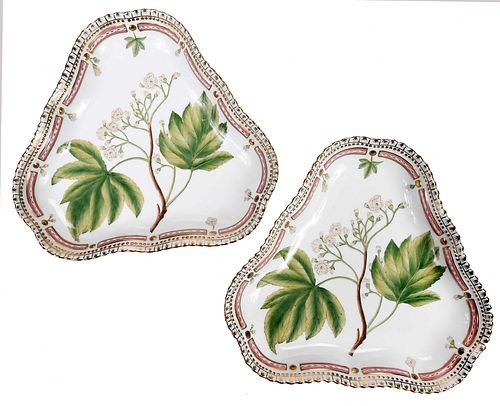 PAIR OF SEVRES PORCELAIN TRIANGULAR