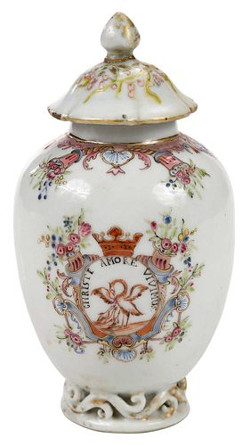 CHINESE EXPORT PORCELAIN PSEUDO ARMORIAL 3721fd