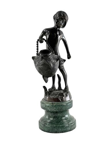 VINTAGE BRONZE SCULPTURE OF A YOUNG 372287