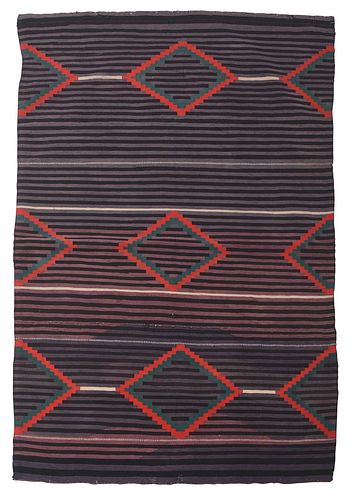 NAVAJO GERMANTOWN MOKI STYLE WEAVINGcirca