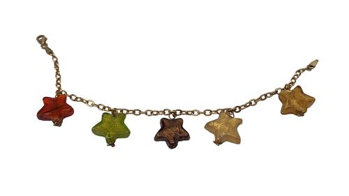 MILROS STAR CHARM PENDANT BRACELETMilros 3722ee