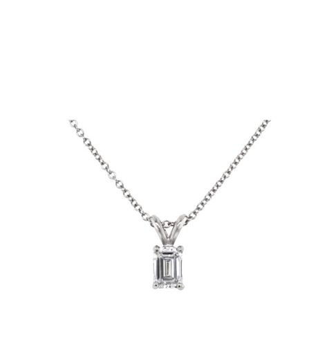 0.69CTS EMERALD CUT DIAMOND SOLITAIRE