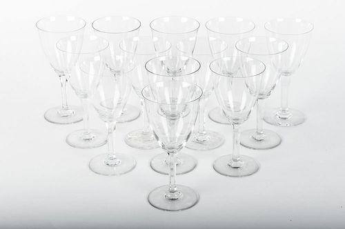 BACCARAT SET 12 CLEAR WINE CRYSTAL
