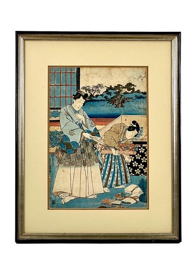 VINTAGE JAPANESE PRINTTwo Japanese 372437