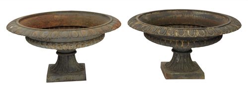 PAIR OF IRON URNSPair of Iron Urns,