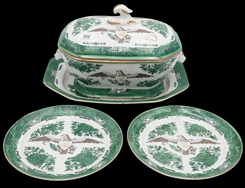 FOUR PIECE FITZHUGH STYLE PORCELAIN 374c89