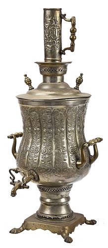 19TH CENTURY WHITE METAL SAMOVARpossibly 374c93