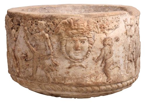 ROMAN CARVED MARBLE WELLHEADpossibly 374cc1