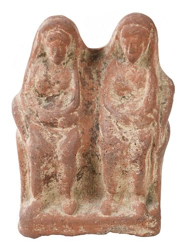GREEK POTTERY FIGURAL GROUPpossibly 374cc5